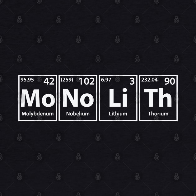 Monolith (Mo-No-Li-Th) Periodic Elements Spelling by cerebrands